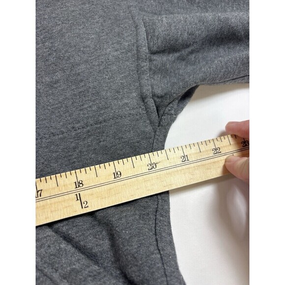 Daily Practice Anthropologie Cropped Hoodie Dark Grey XS Long Sleeve Henley - Picture 6 of 11
